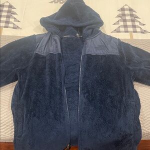 The North Face Men's Dark Blue Fleece Puffer Jacket